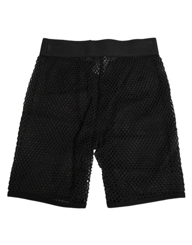 Black Cotton Logo Shorts Midi Trouser Underwear