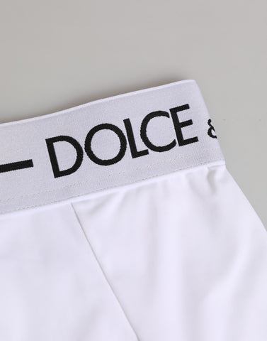 White Nylon Logo Waistband Coulotte Underwear