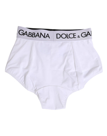 White Nylon Logo Waistband Coulotte Underwear