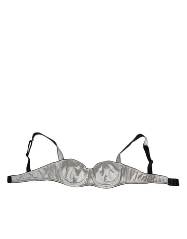 Gray Acetate Stretch Balconcino Bra Underwear