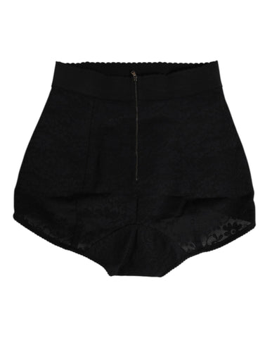 Black Nylon High Waist Short Panty Underwear