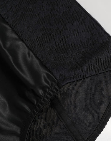 Black Nylon High Waist Short Panty Underwear