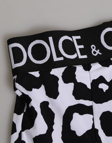 White Leopard Nylon High Waist Girdle Underwear