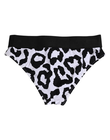 White Leopard Nylon High Waist Panty Underwear
