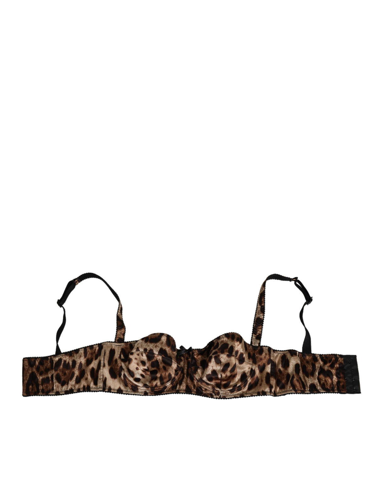 Brown Leopard Silk Balconnet Bra Underwear