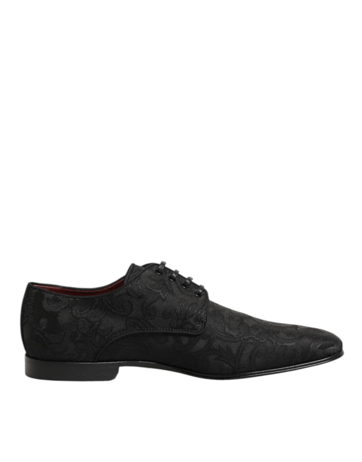 Black Brocade Lace Up Derby Men Dress Shoes