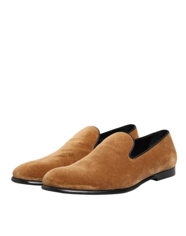 Brown Suede Slip On Men Loafers Formal Shoes