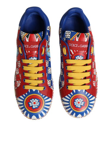 Portofino Carretto Printed Leather Sneakers Shoes
