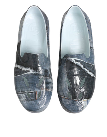 Wielokolorowe gumowe męskie trampki niskie