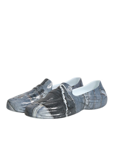 Wielokolorowe gumowe męskie trampki niskie