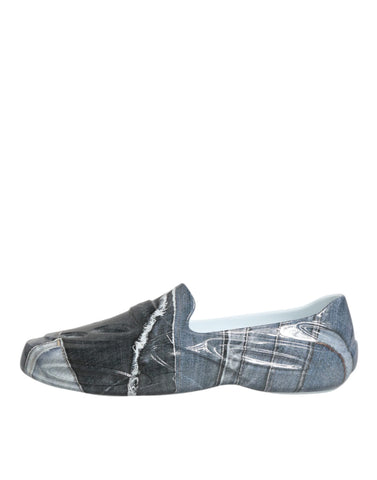 Wielokolorowe gumowe męskie trampki niskie