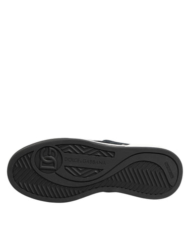 Blue Cotton Denim Logo Low Top Sneakers Shoes