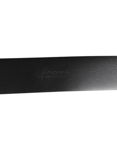 Black Leather Side Rings Brass Buckle Belt