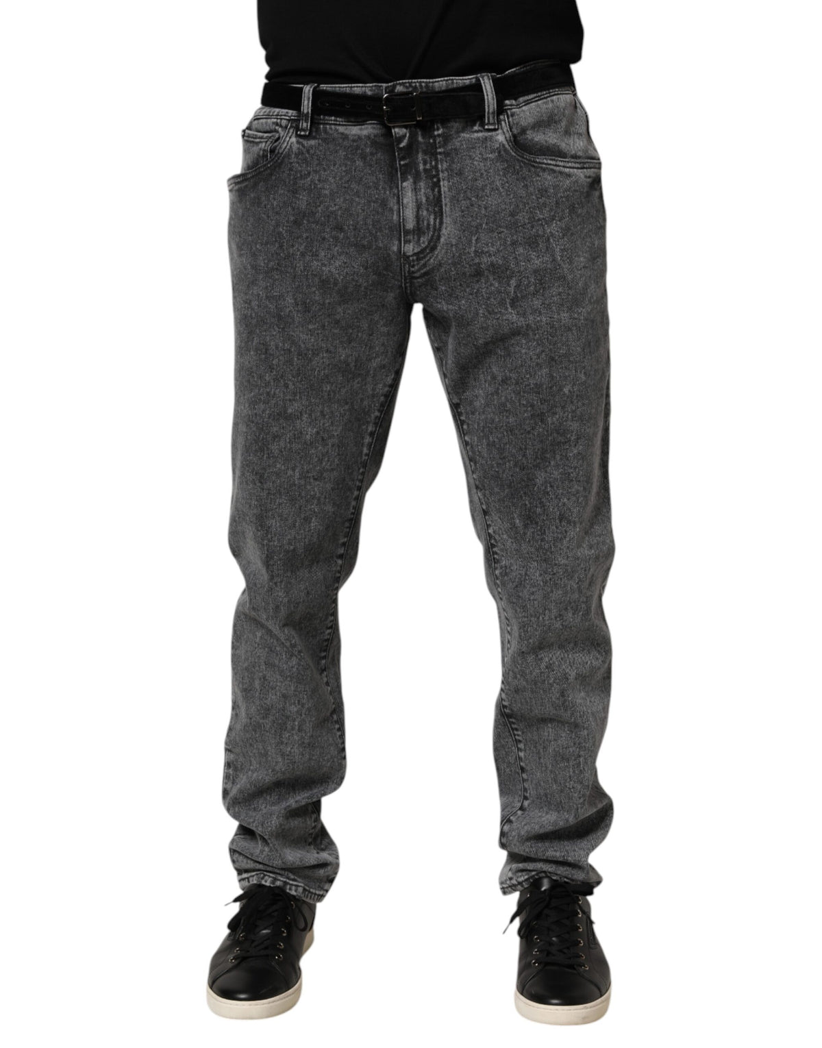 Gray Cotton Slim Fit Denim Trouser Jeans