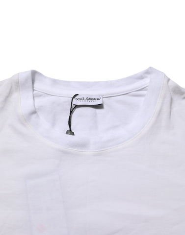 White Cotton Round Neck Underwear T-shirt