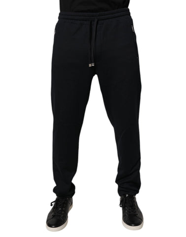 Black Cotton Men Jogger Sweatpants Pants