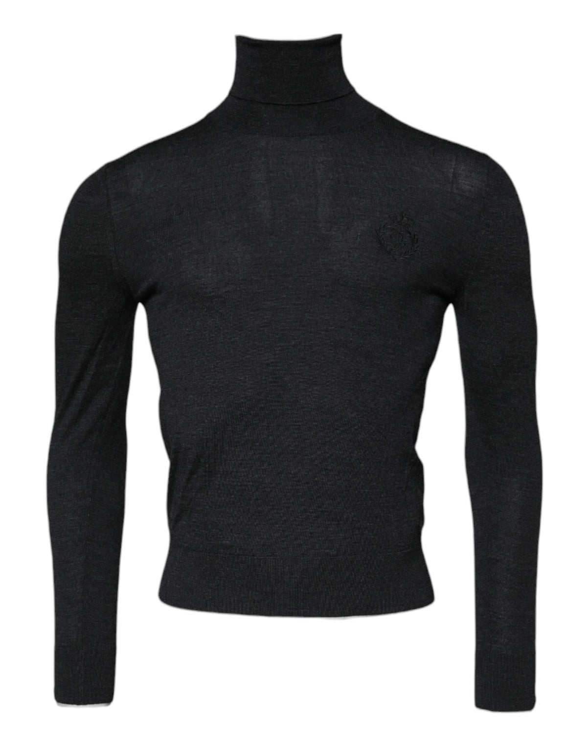 Black Wool Turtle Neck Men Pullover Sweater