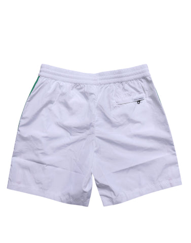 White Logo Polyester Men Beachwear Swimwear