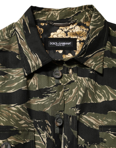 Multicolor Camouflage Cotton Casual Shirt