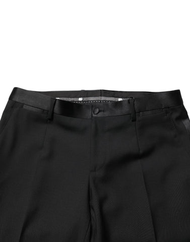 Black Wool Formal Dress Men Trouser Pants