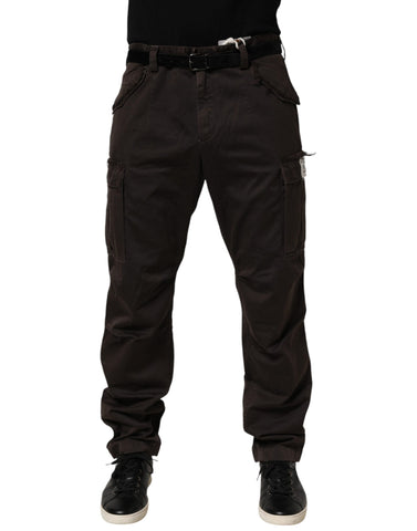 Brown Re- Edition Cotton Men Cargo Pants