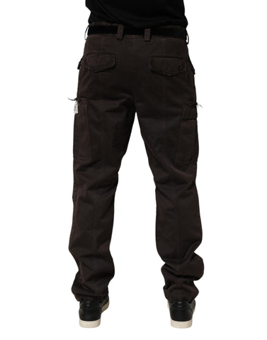 Brown Re- Edition Cotton Men Cargo Pants