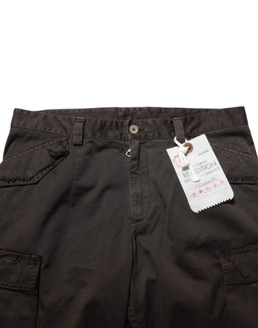 Brown Re- Edition Cotton Men Cargo Pants