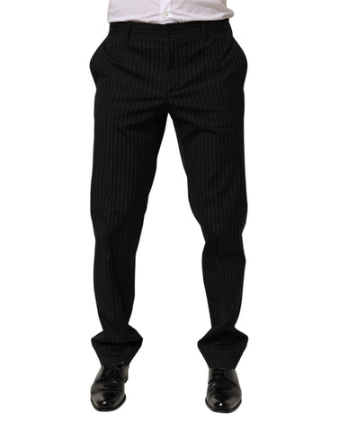 Black Striped Dress Formal Men Trouser Pants