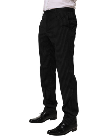 Black Striped Dress Formal Men Trouser Pants