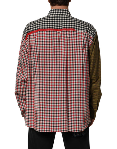 Multicolor Cotton Collared Checkered Shirt