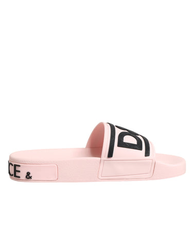 Pink Rubber Slides Sandals Beachwear Shoes