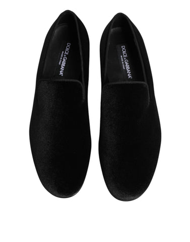Black Leather Suede Slip On Loafers Dress Shoes