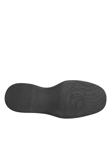 Czarne, skórzane, męskie buty typu derby ze skóry cielęcej