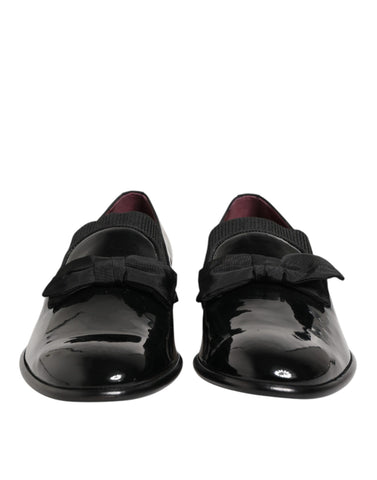 Black Leather Slip On Dress Men Loafers Shoes