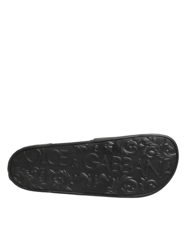 Czarne skórzane klapki sandały buty plażowe