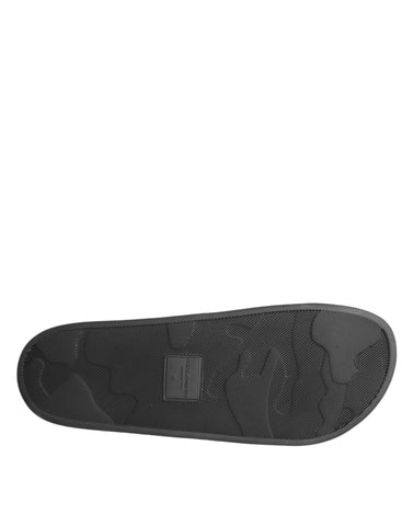 Czarne skórzane klapki sandały buty plażowe