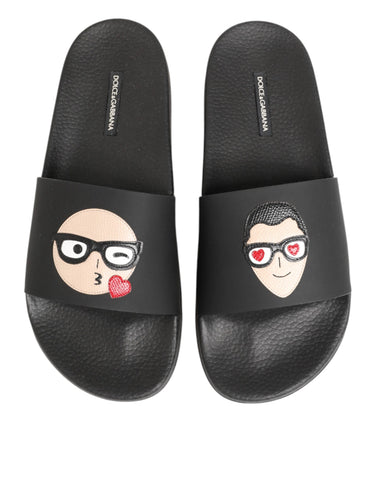 Czarne skórzane klapki sandały buty plażowe