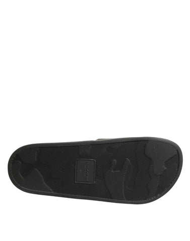 Czarne skórzane klapki sandały buty plażowe