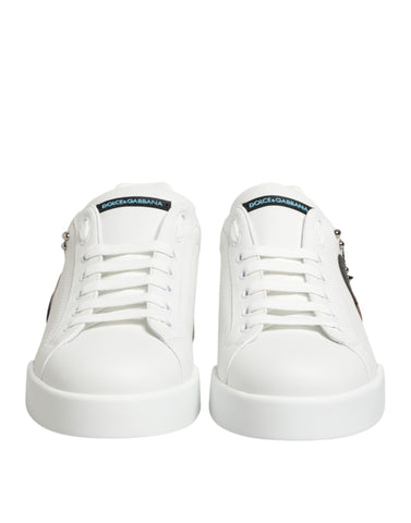 Białe skórzane buty sportowe męskie #DGFAMILY