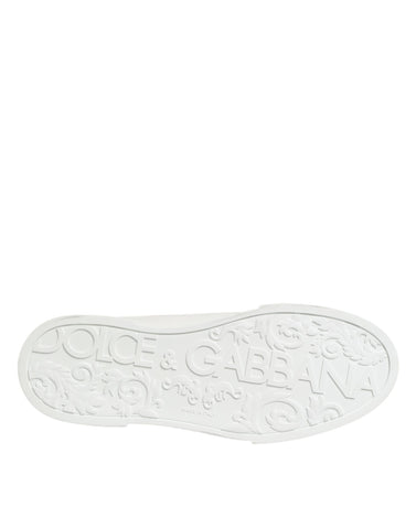 Białe skórzane buty sportowe męskie #DGFAMILY