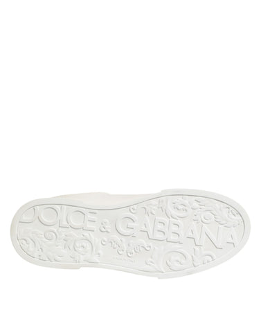 Białe buty sportowe Portofino z naszywką Crown Patch dla mężczyzn