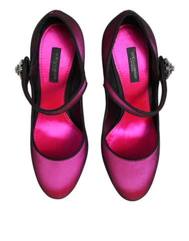 Pink Strass Mary Janes Heels Pumps Shoes