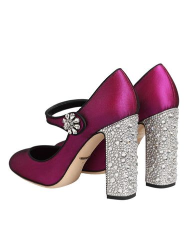 Pink Strass Mary Janes Heels Pumps Shoes
