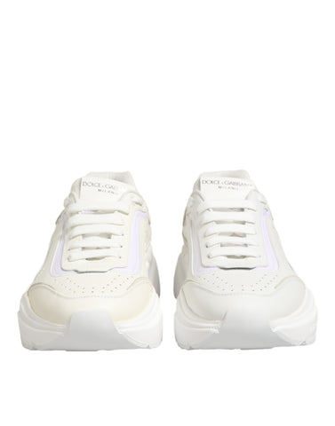 White Leather Daymaster Low Top Sneakers Shoes