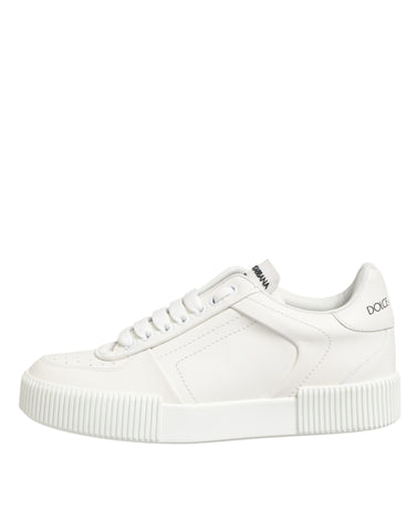 White Leather MIAMI Low Top Sneakers Shoes