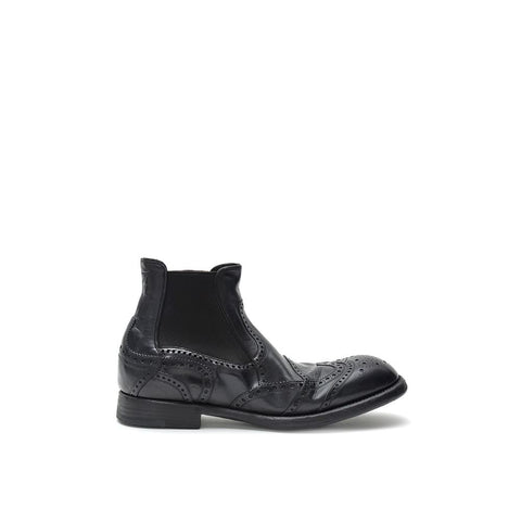 Black Leather Chelsea Boots