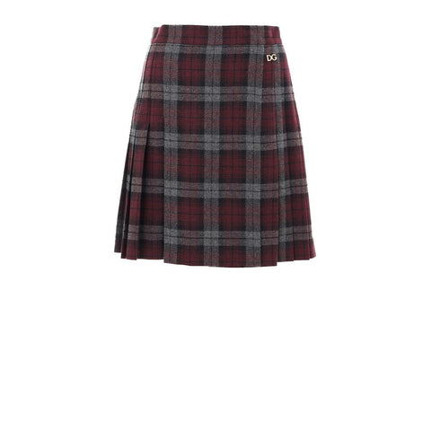 Bordeaux Wool Mini Skirt