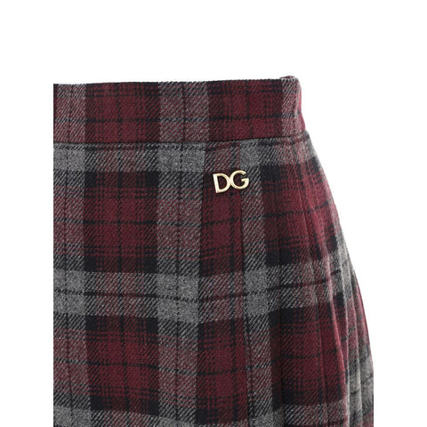 Bordeaux Wool Mini Skirt