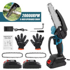 Bezprzewodowa mini piła łańcuchowa DWiusty 6" 3000W do cięcia drewna (kompatybilna z Makita 18V)