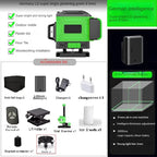 Poziomica laserowa 3D/4D 12/16 linii 360° z funkcją samopoziomowania i statywem
